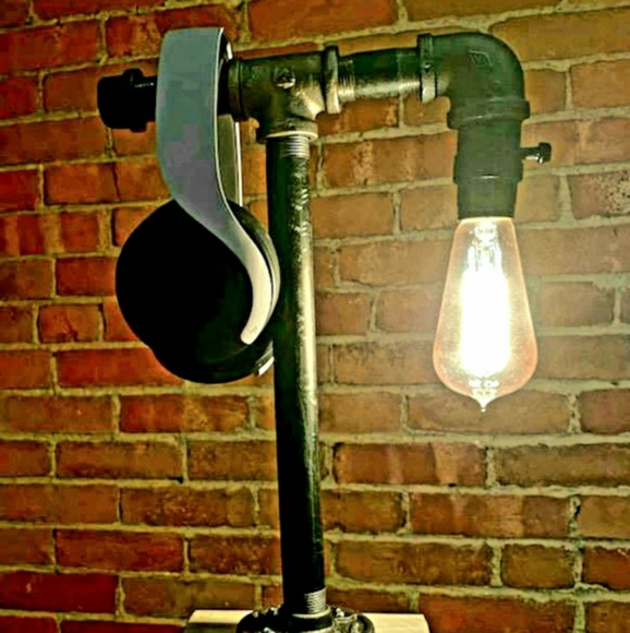 Industrial Table Lamp & Stand (for headphones) - Picture 4 of 11